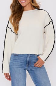 VICI Collection Terra Contrast Stitch Sweater