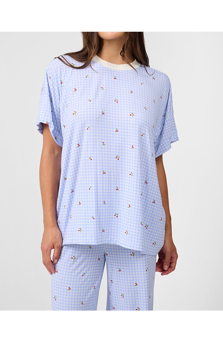 WeWoreWhat Oversized Sleep Tee, Main, color, Baby Blue/Iv Mt