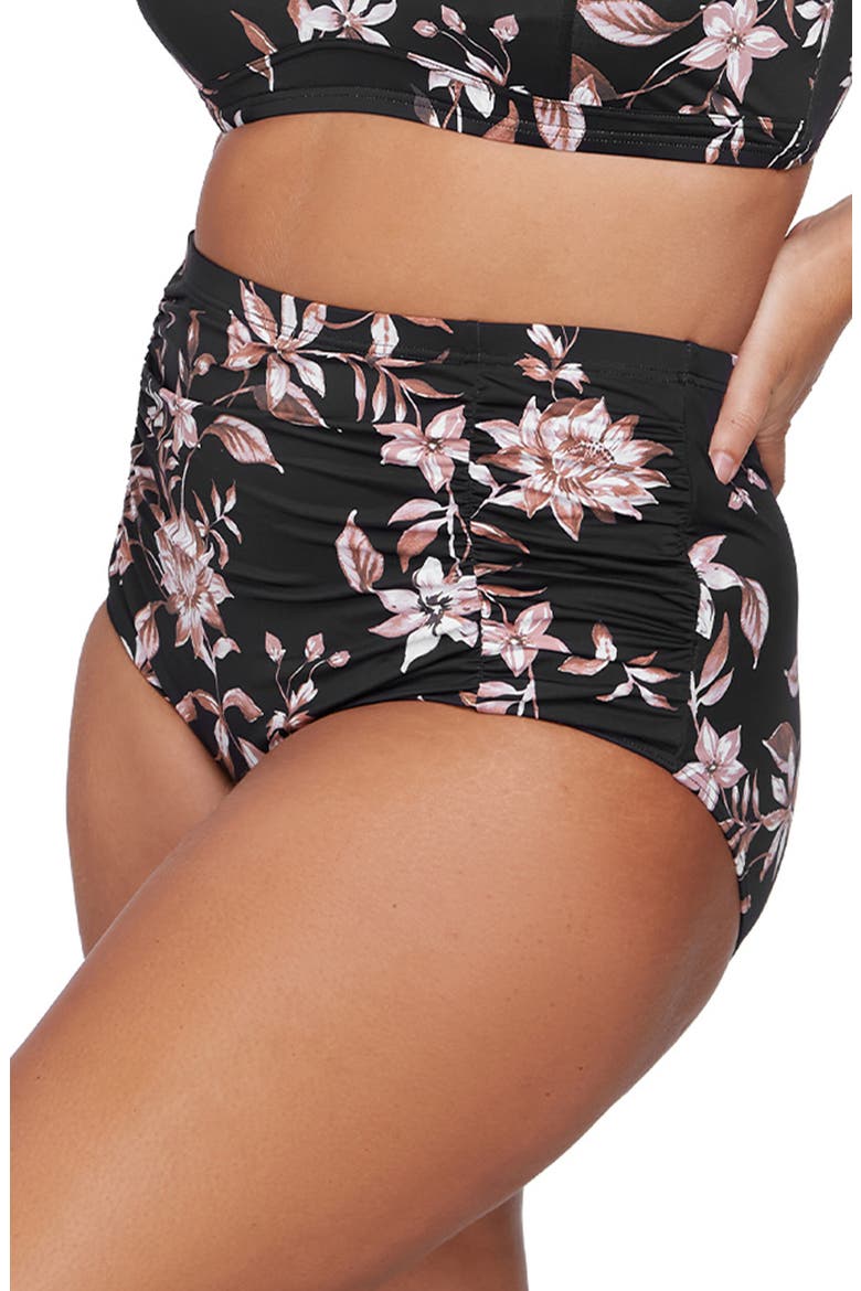 Raphael High Waist Bikini Bottoms, Main, color, BLACK