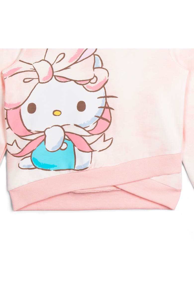 Tie-Dye Hooded Sweatshirt, Alternate, color, Pink Hello Kitty