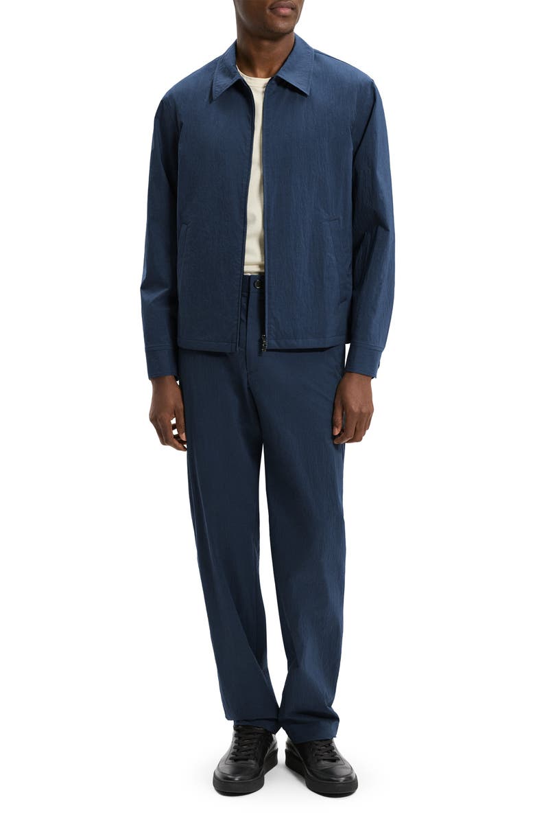 Theory City Crinkle Zip Jacket, Alternate, color, Nocturne Navy