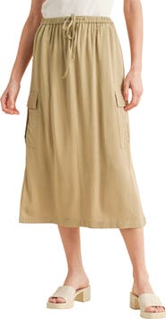 WISHLIST Cargo Midi Skirt