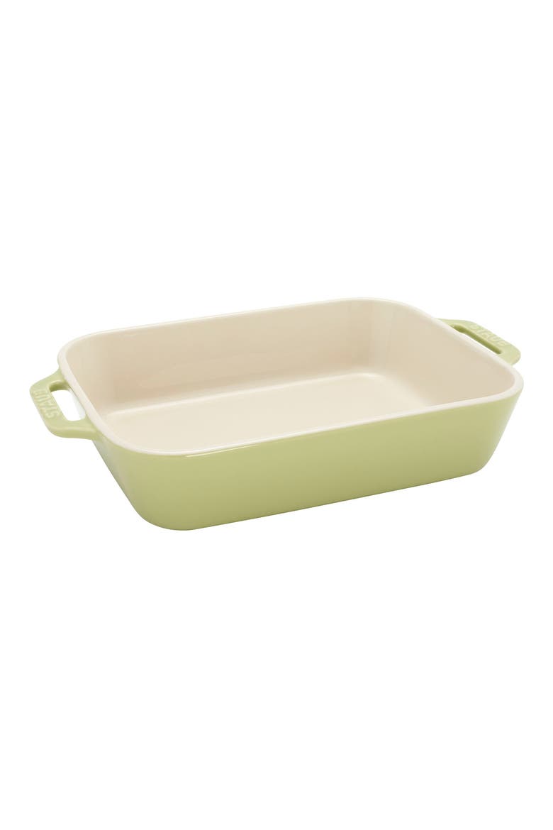 3-Piece Ceramic Mixed Baking Dishes, Alternate, color, GREEN