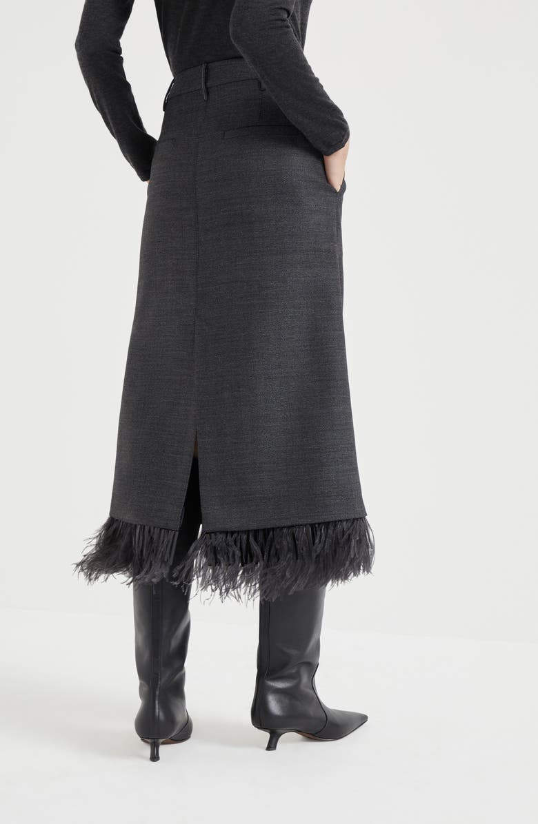 Brunello Cucinelli Sartorial Column skirt, Alternate, color, 