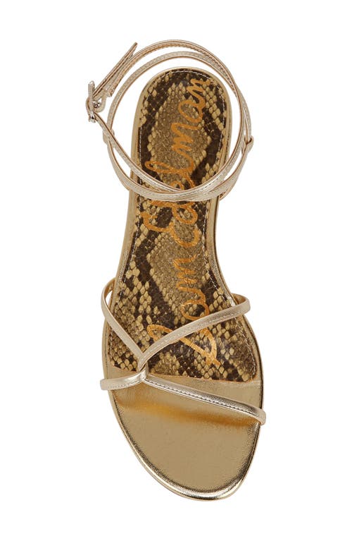 Sam Edelman Ellina Ankle Strap Sandal In Amber Gold