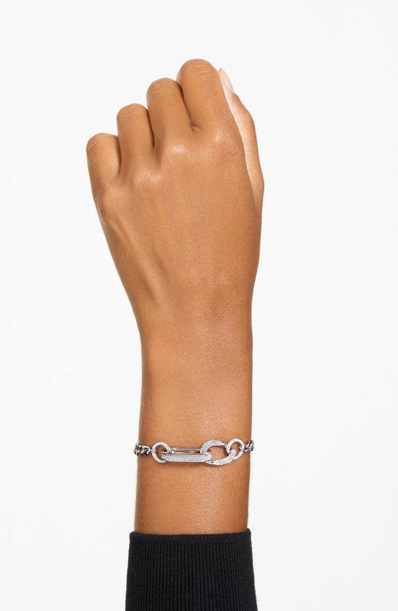 Swarovski Dextera Pavé Swarovski Crystal Chain Bracelet, Alternate, color,
