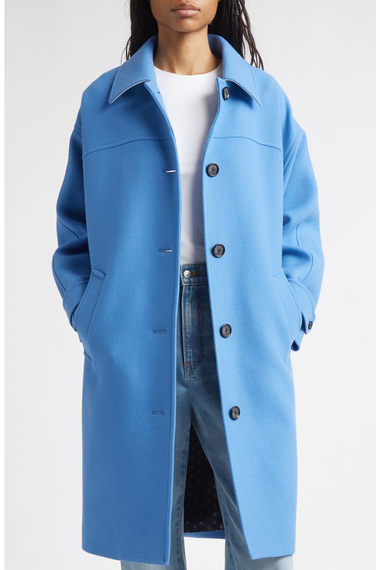 Laurent Wool Blend Dickey Coat, Alternate, color, BLUE JASPER
