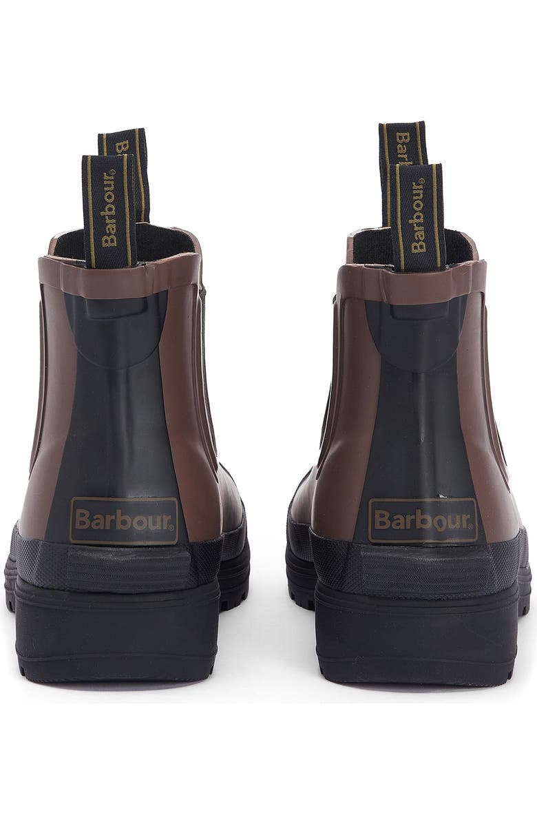 Barbour Storm Chelsea Rain Boot, Alternate, color, Dark Sand/Black