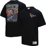 Mitchell & Ness Men's Mitchell & Ness Cal Ripken Jr. Black Baltimore Orioles Legends Collection Vintage Logo T-Shirt
