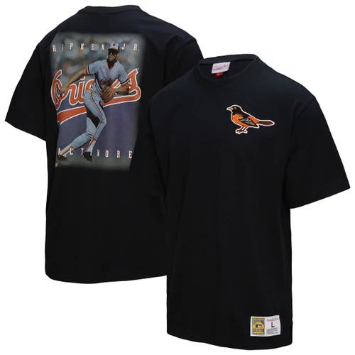 Mitchell & Ness Cal Ripken Jr. Black Baltimore Orioles Legends Collection Vintage Logo T-shirt