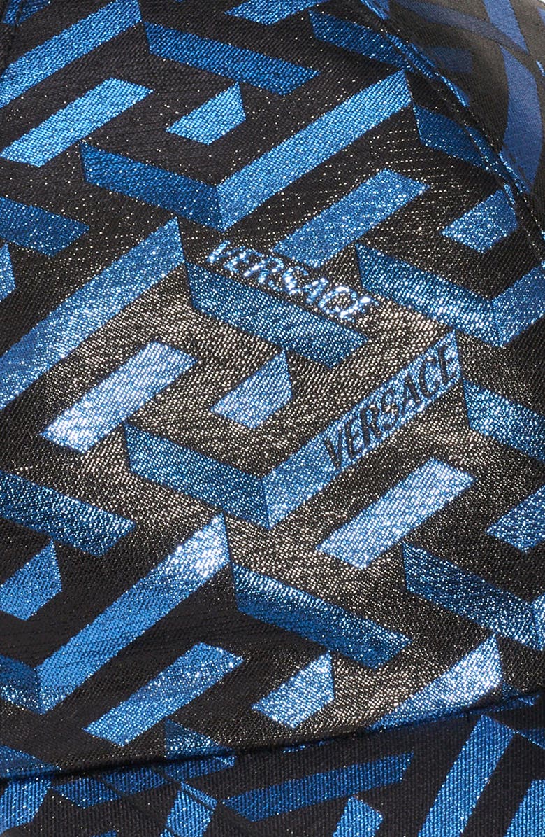 Versace 3D Greek Key Logo Baseball Cap, Alternate, color,