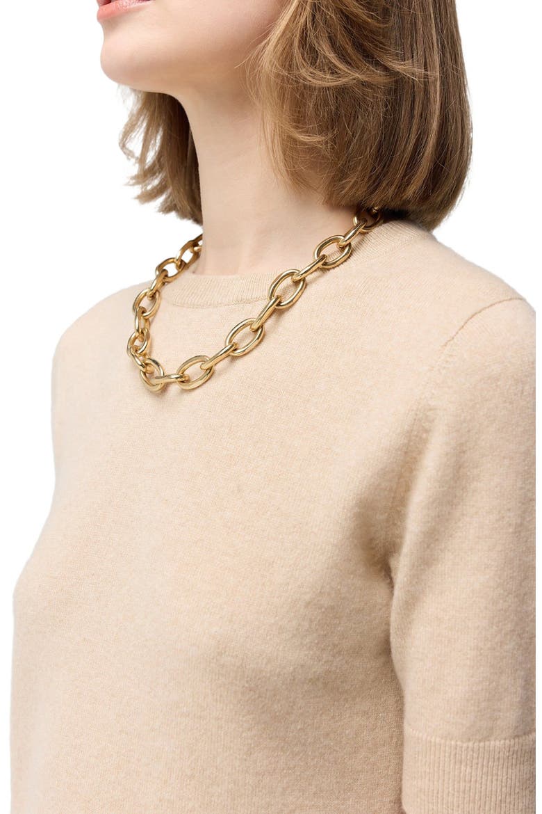 Crew Neck Cashmere Top, Alternate, color, beige
