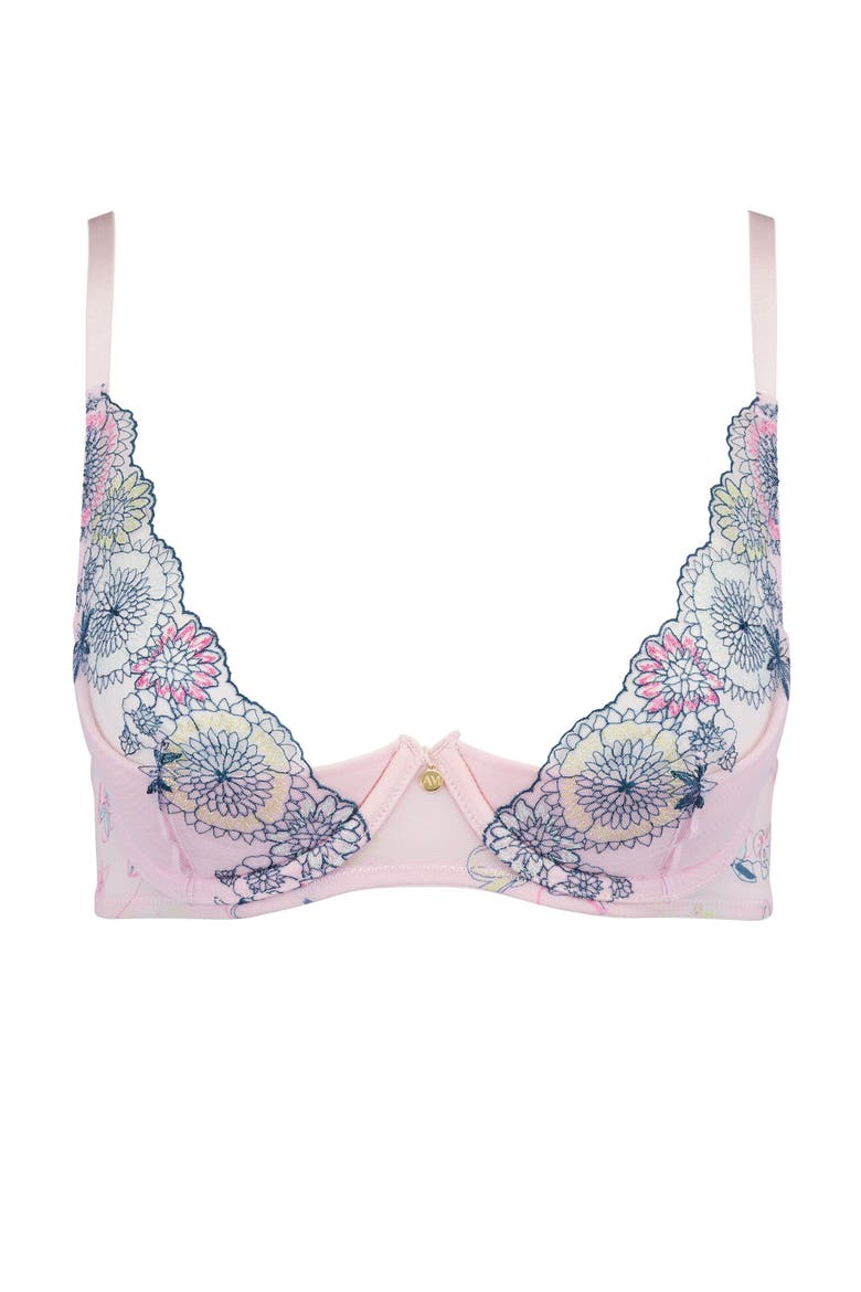 Prisma Contour Half Cup Bra, Alternate, color, Floral pink