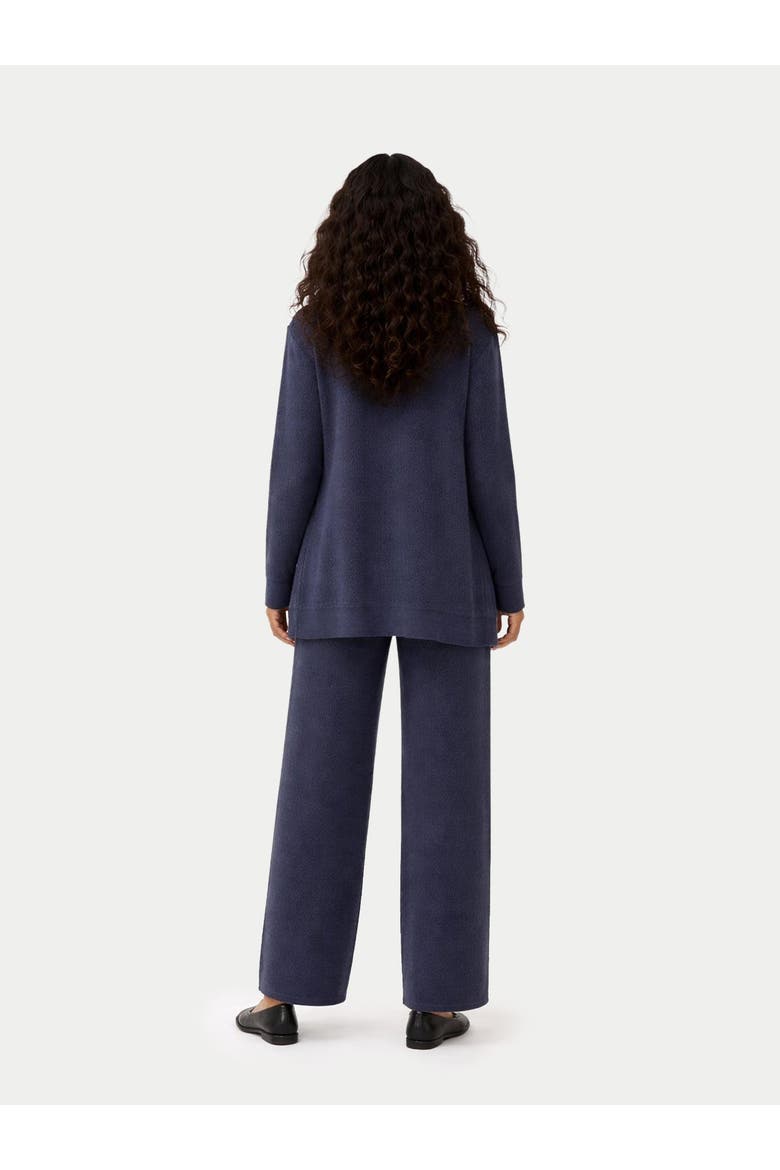 Wide-Leg Ajour Knit Cashmere Pants, Alternate, color, crown blue