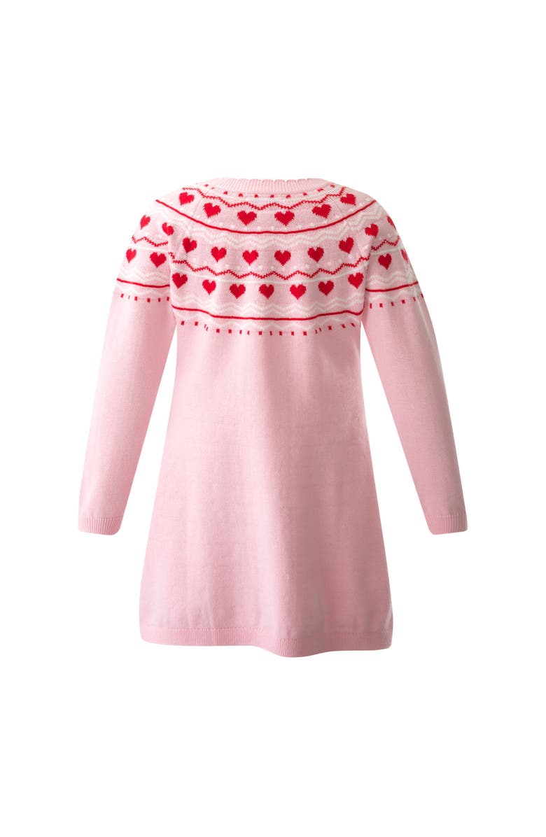 Rachel Riley Heart Knit Dress, Alternate, color, 
