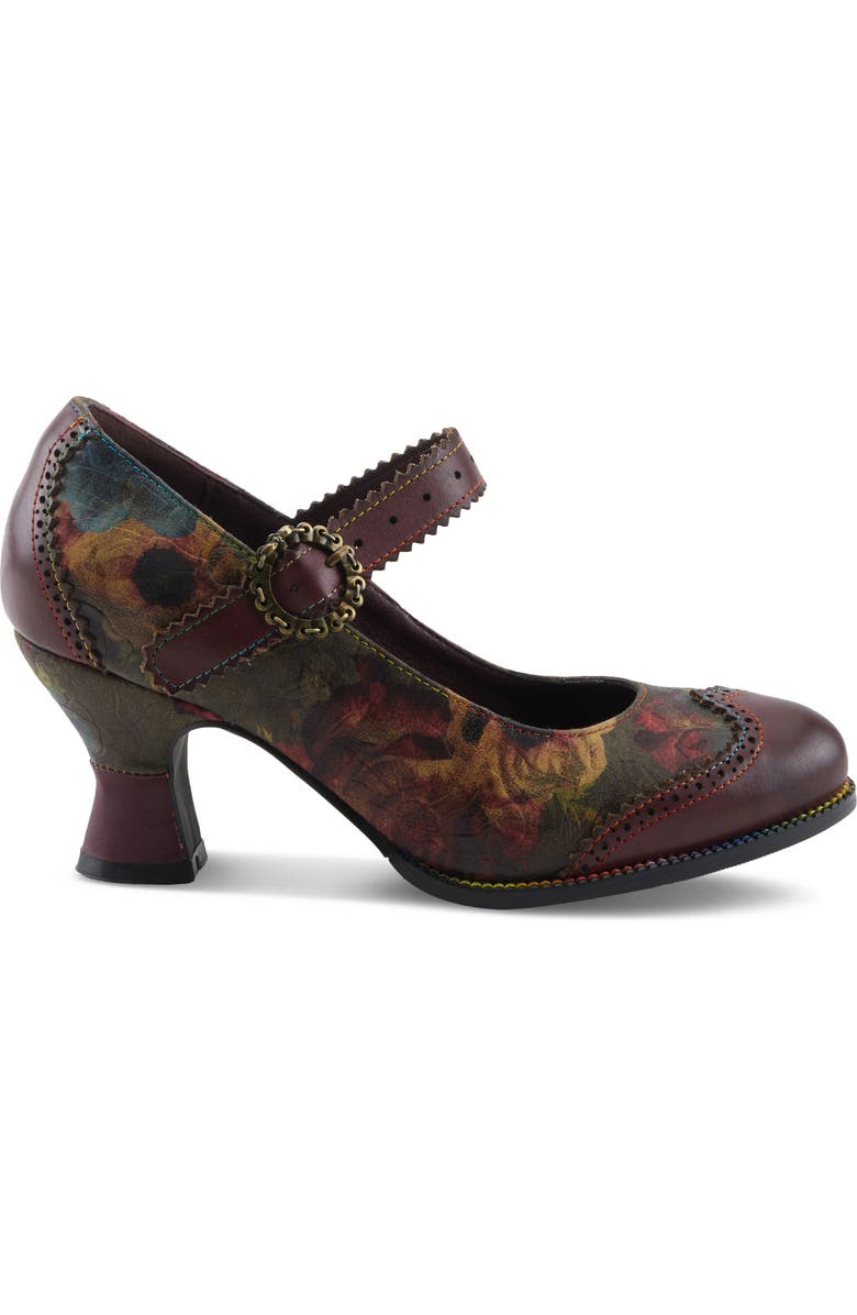 L'Artiste by Spring Step Macias Mary Jane Pump, Alternate, color, Bordeaux Multi