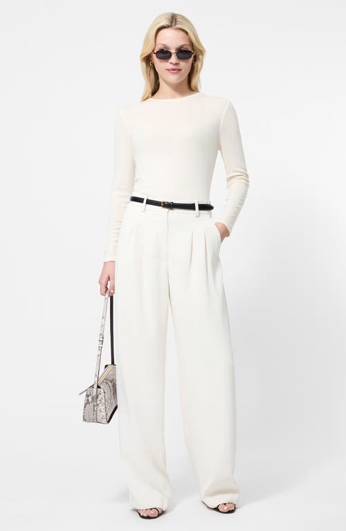 French Connection Reeves Jersey Top In White