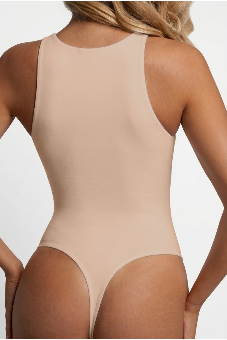 Cloudsense Shapewear Sleeveless Cutaway Round Neck Bodysuit, Alternate, color, Nude
