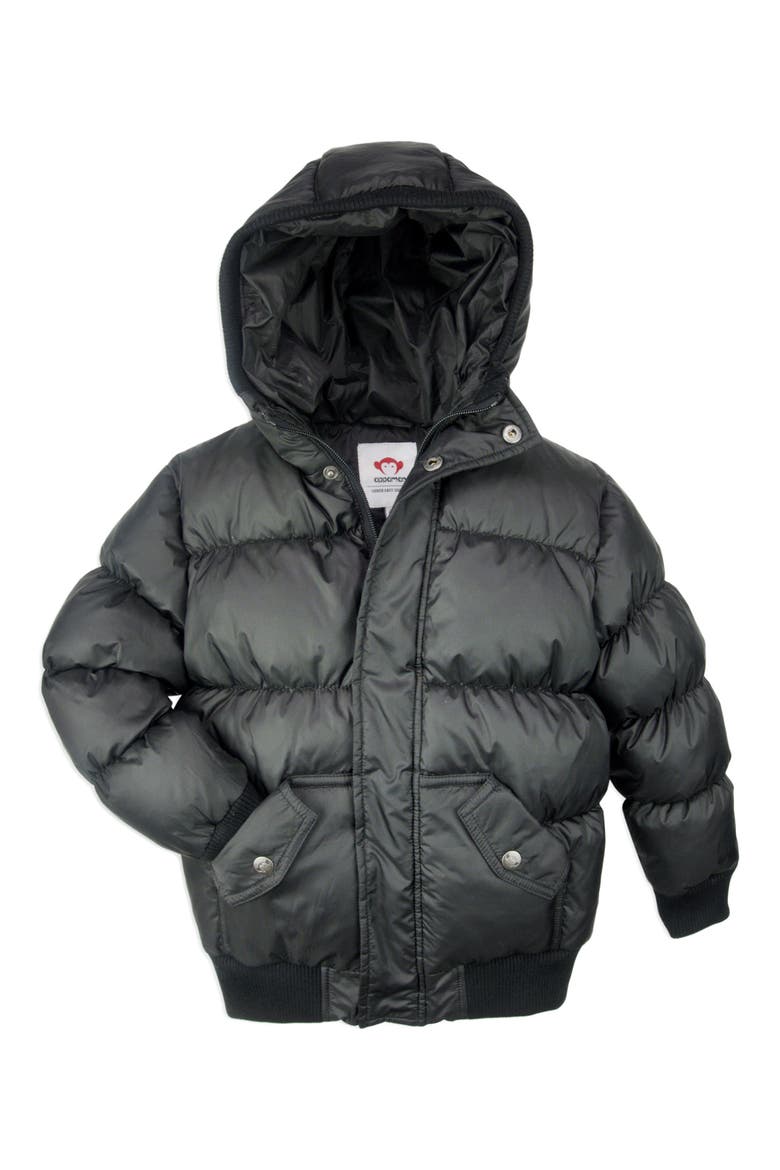 Kids' Puffy Coat, Main, color, BLACK