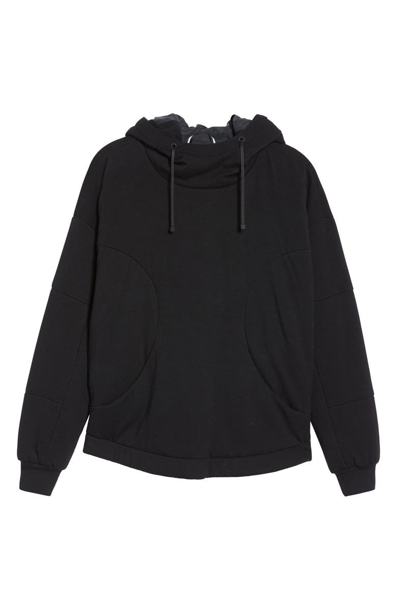 Blanc Noir Thin Down Hoodie, Alternate, color, 