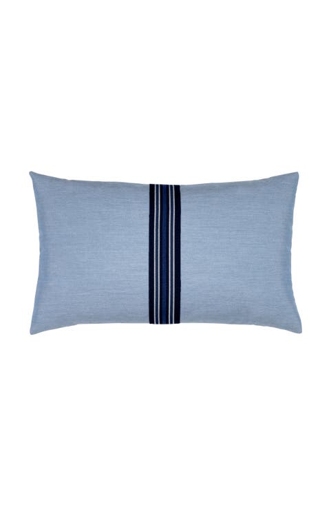 Ocean Banded Indoor & Outdoor Woven Accent Pillow
