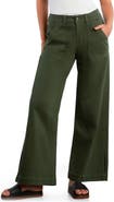 HINT OF BLU Jackie Side Slit High Waist Wide Leg Jeans
