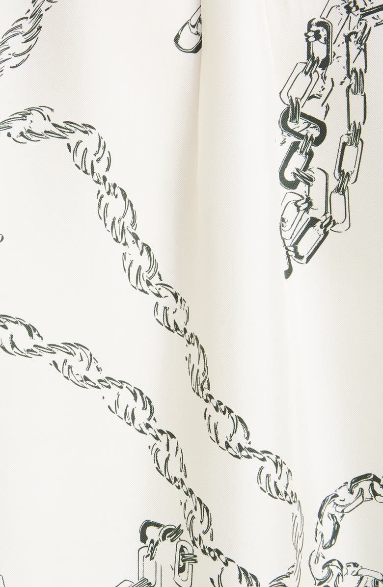 Victoria Beckham Chain Print Silk Shirt, Alternate, color,