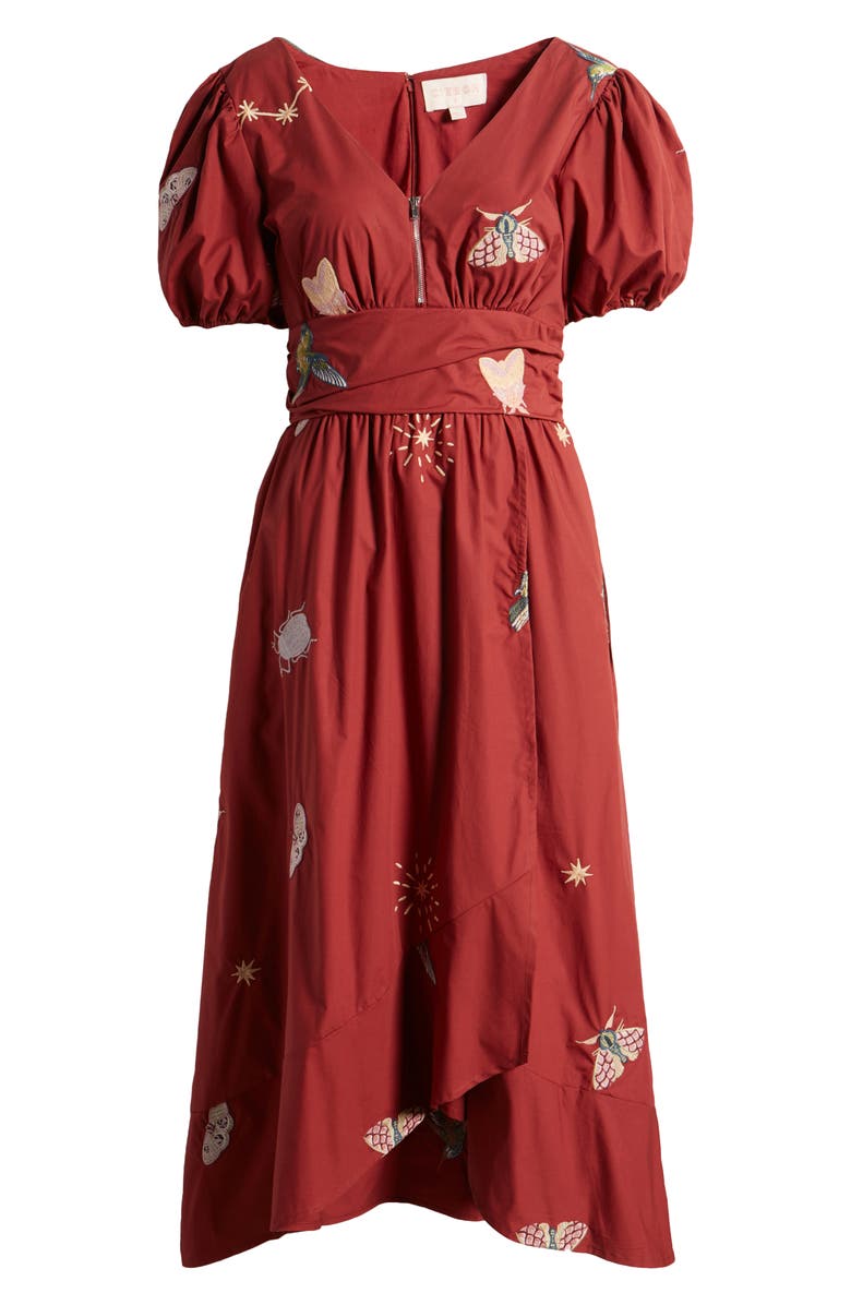 CIEBON Arya Embroidered Cotton Maxi Dress, Alternate, color, 