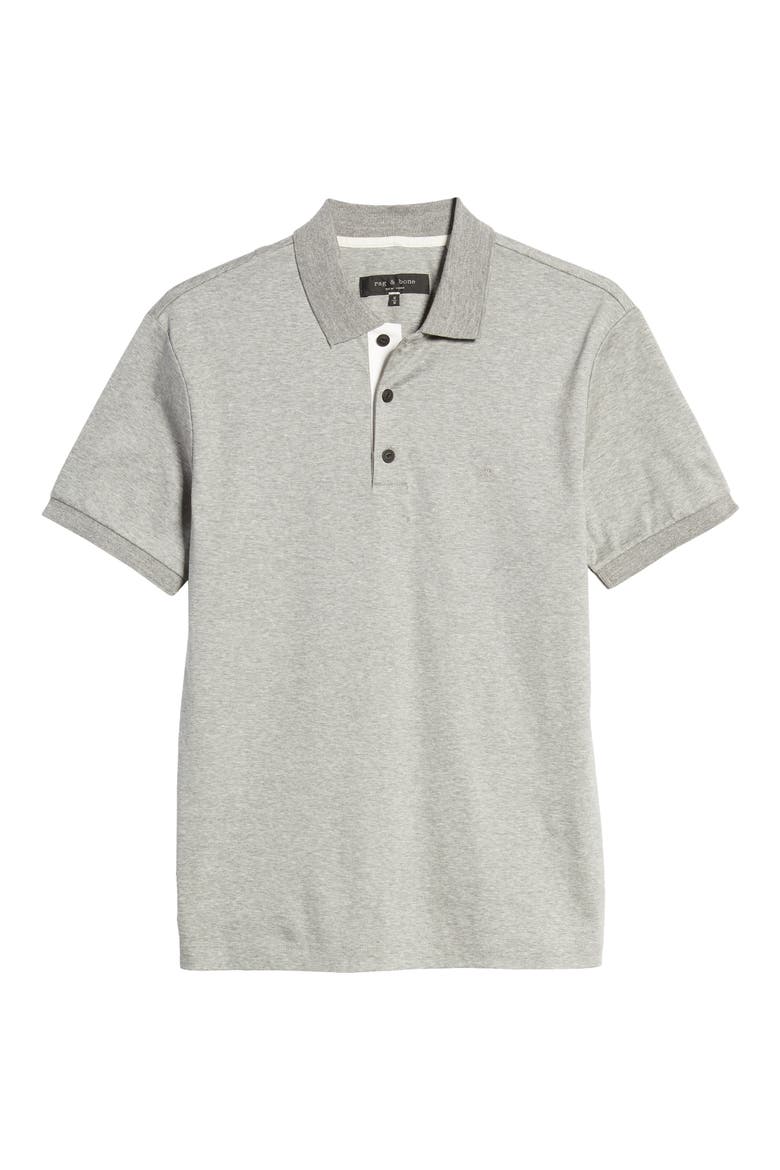 Interlock Slim Fit Heathered Polo Shirt, Alternate, color, GREY HEATHER