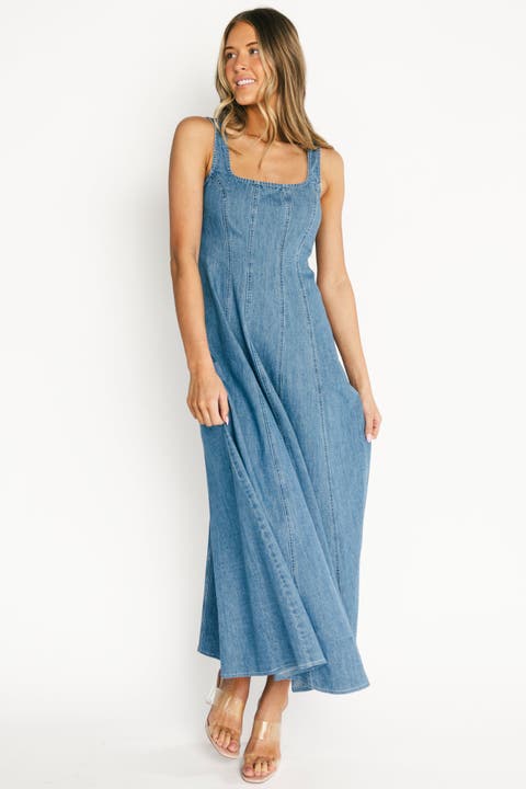 Annie Denim Maxi Dress