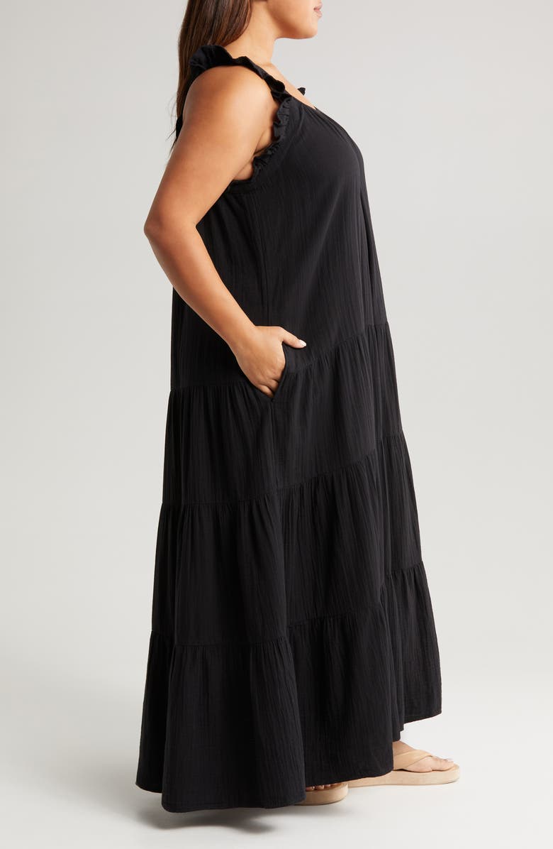 Caslon<sup>®</sup> Ruffle Strap Maxi Dress, Alternate, color, 
