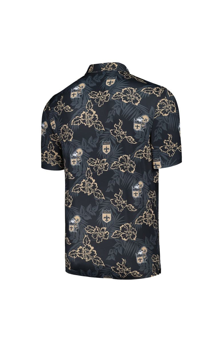 Reyn Spooner Men's Reyn Spooner Black New Orleans Saints Throwback Pua Performance Polo, Alternate, color, Black