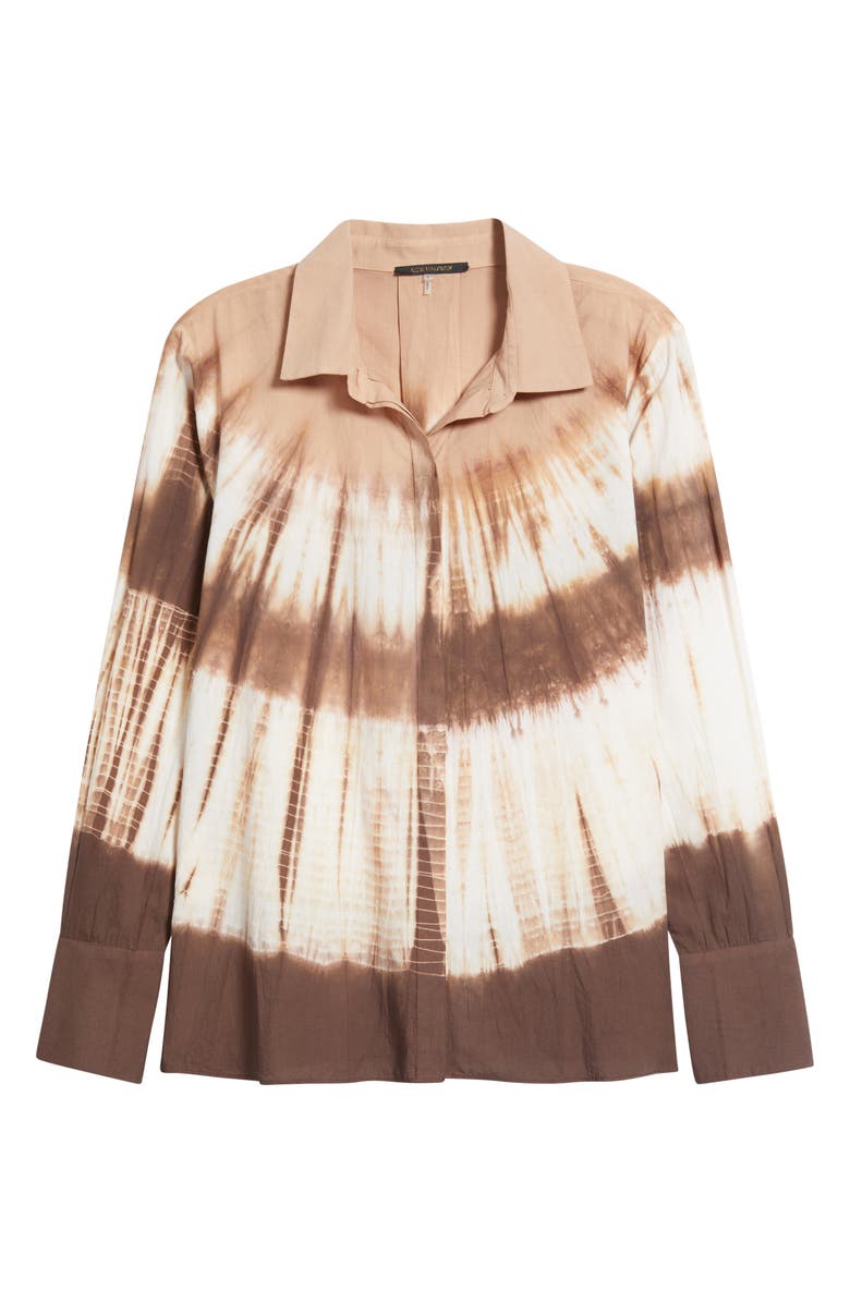 KOBI HALPERIN Print Cotton Button-Up Shirt, Alternate, color, Coffee Multi