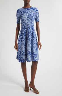 Paisley Jacquard Sweater Dress