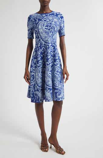 Paisley Jacquard Sweater Dress