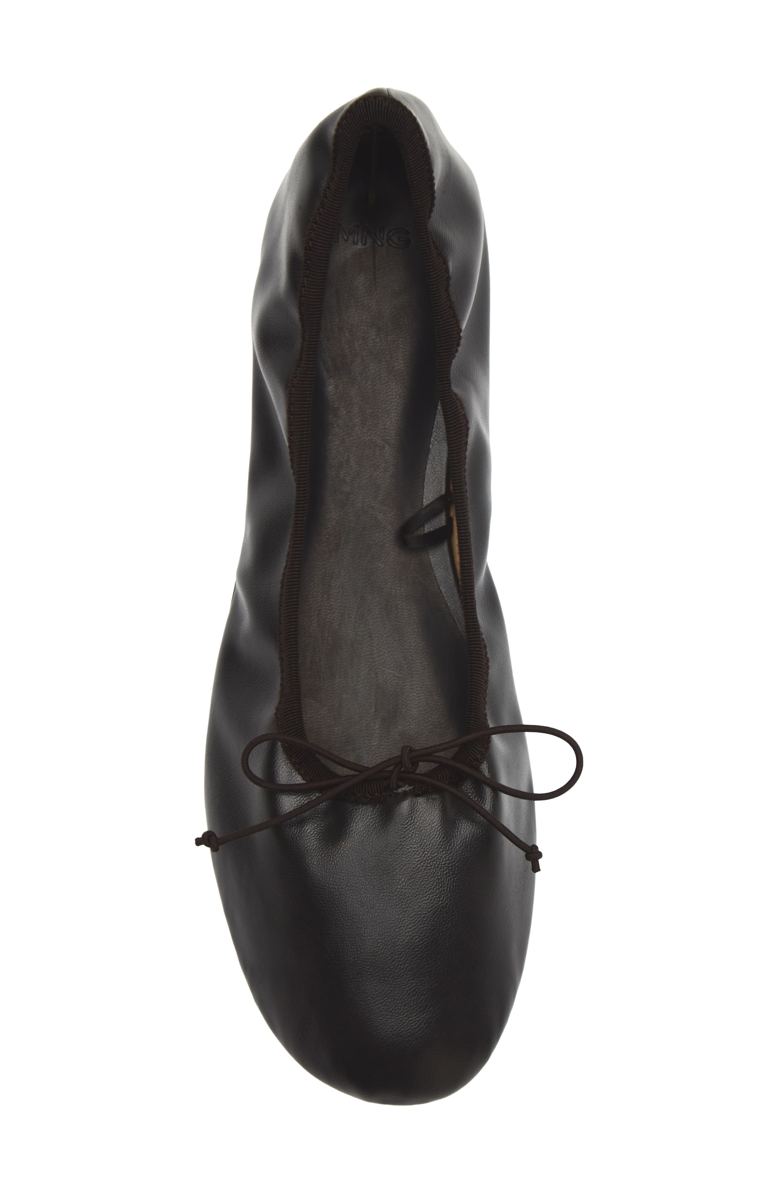 Rio Faux Leather Ballet Flat, Alternate, color, CHOCOLATE