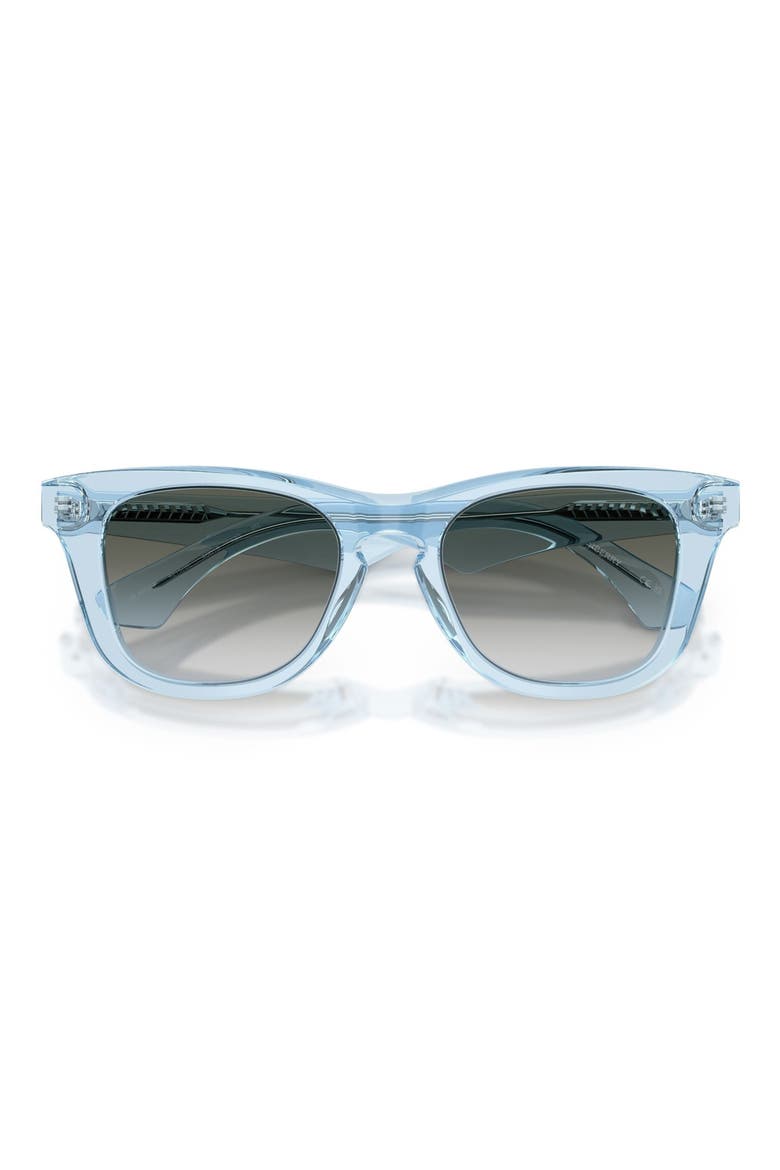 Kids' 46mm Small Square Sunglasses, Alternate, color, TRANSPARENT BLUE / GREEN