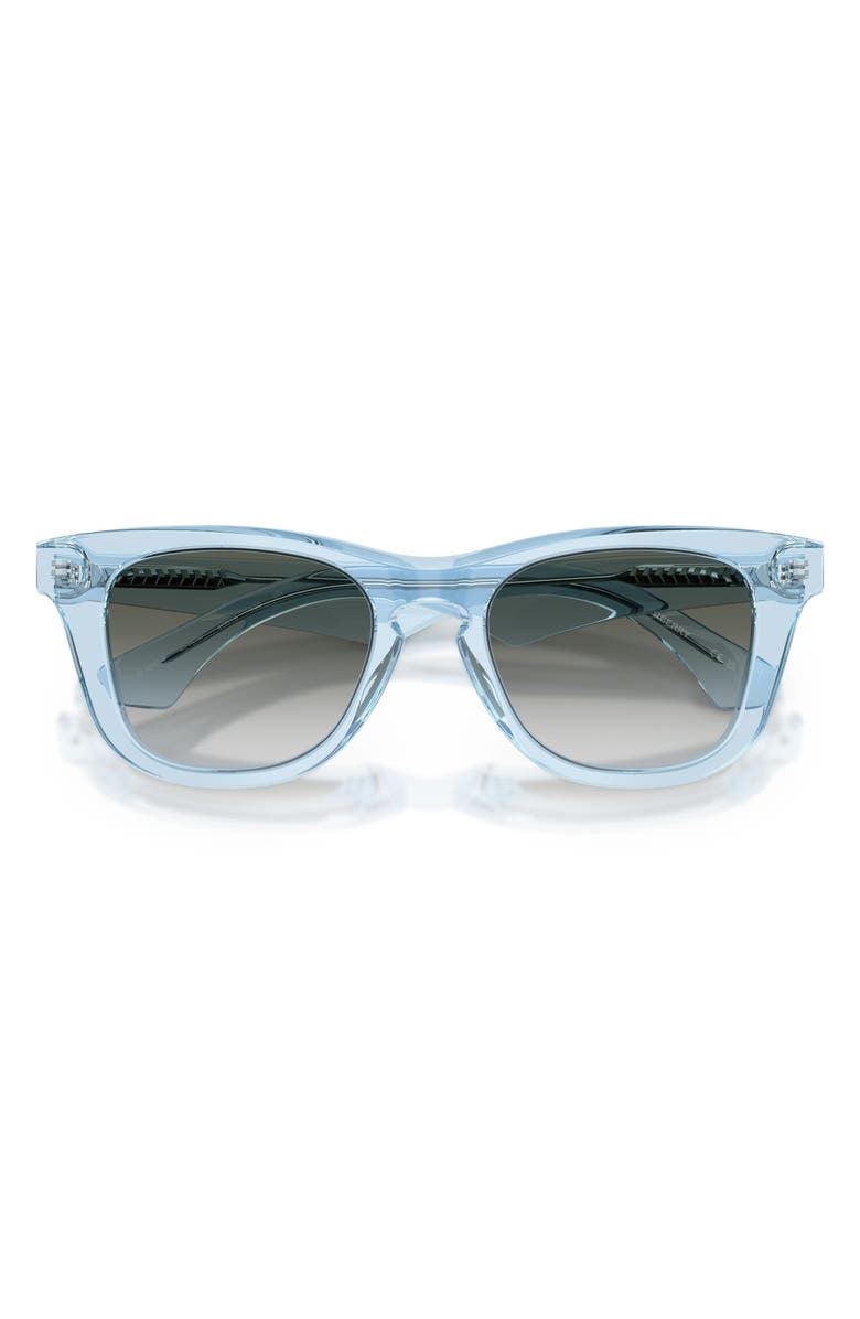 Burberry Kids' 46mm Small Square Sunglasses, Alternate, color, Transparent Blue / Green