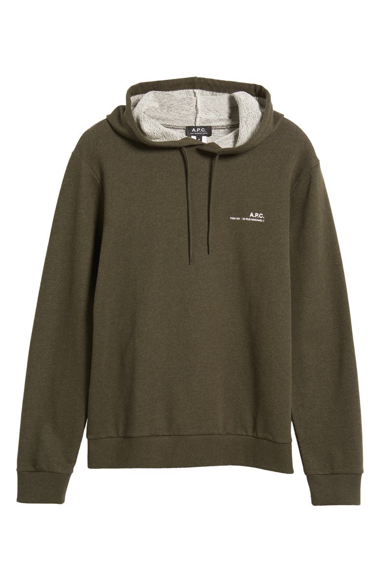A.P.C. French Terry Pullover Hoodie, Alternate, color, 