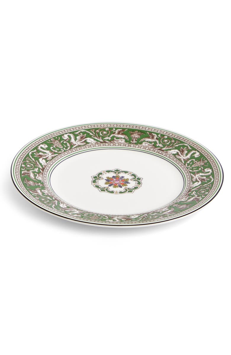 Wedgwood Florentine Bone China Salad Plate, Alternate, color, Verde