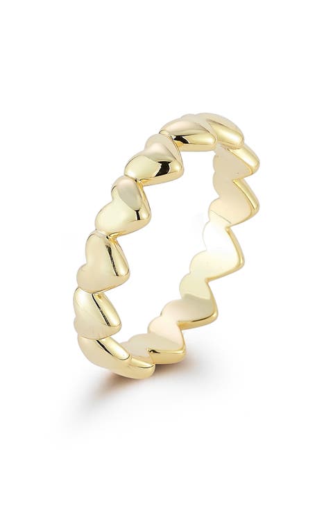 Gold Plated Heart Band Ring