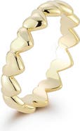 SPHERA MILANO Gold Plated Heart Band Ring