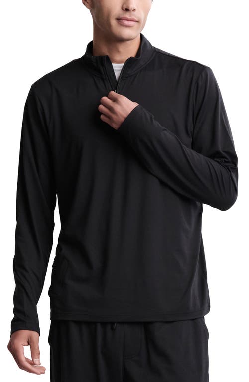 Barefoot Dreams Malibu Collection® Butterchic Half Zip Sweatshirt In Black