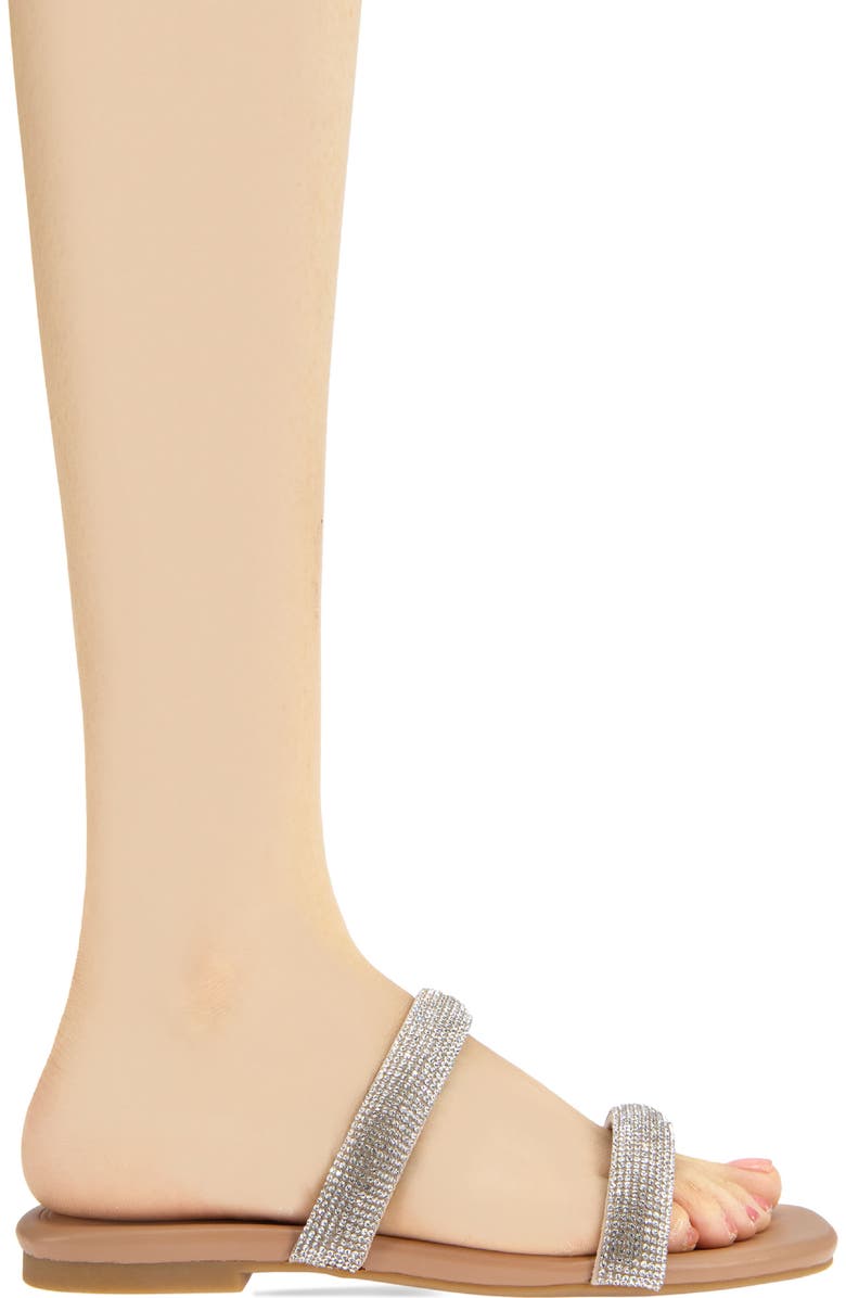 BCBGeneration Glannis Slide Sandal, Alternate, color, Clear/Tan