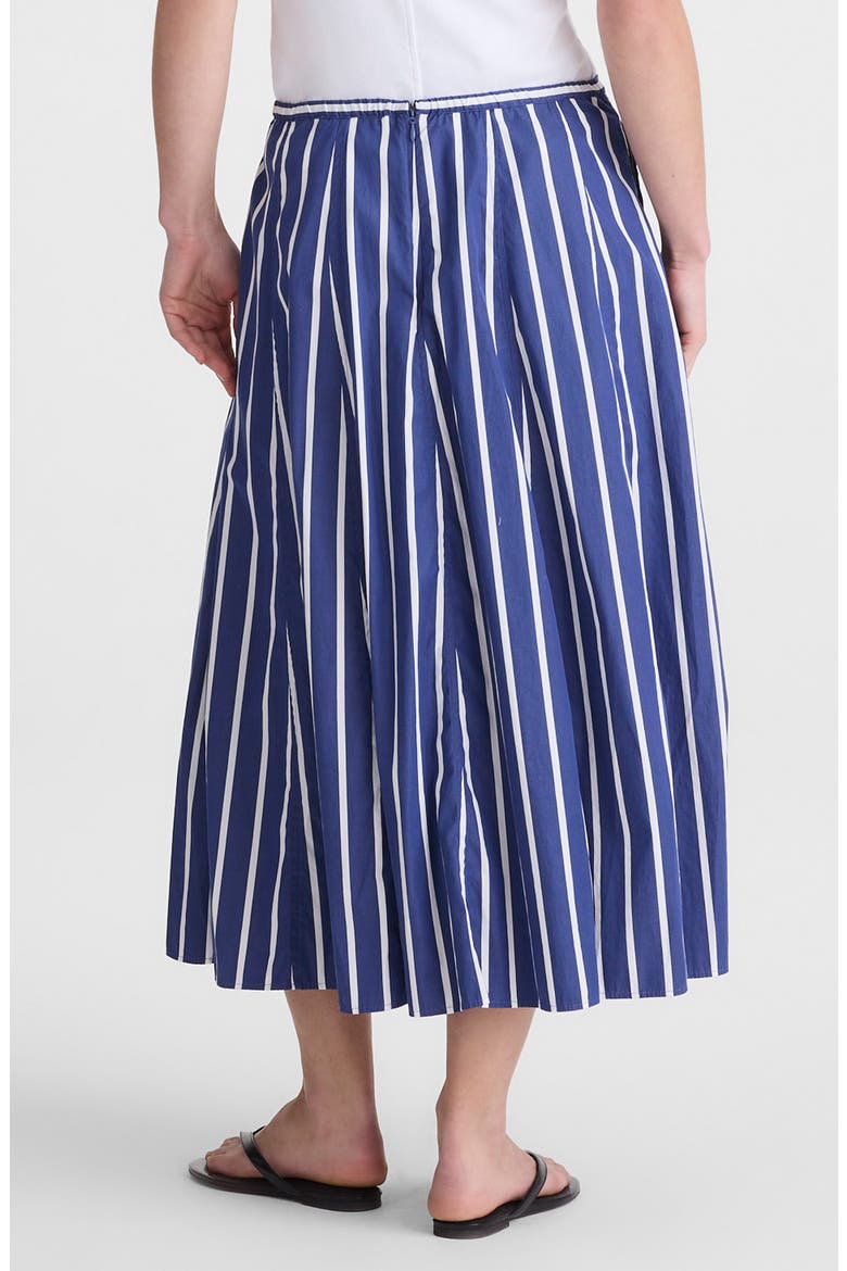 A-Line Poplin Midi Skirt, Alternate, color, COOL NAVY