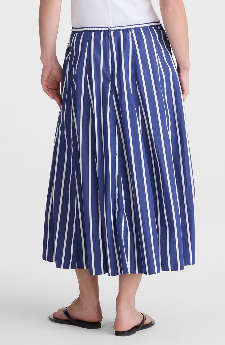 Madewell A-Line Poplin Midi Skirt, Alternate, color, Cool Navy
