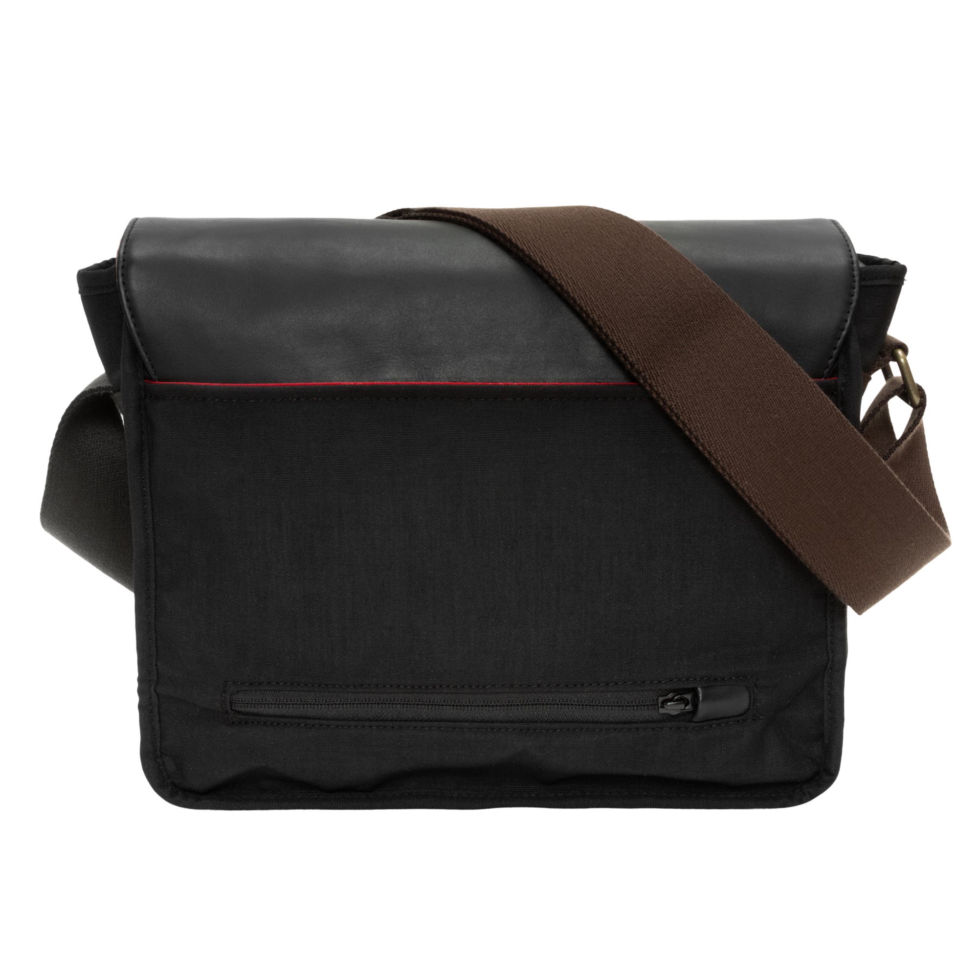 Manhattan Portage Waxed Nylon Sheridan Messenger Bag, Alternate, color, Black