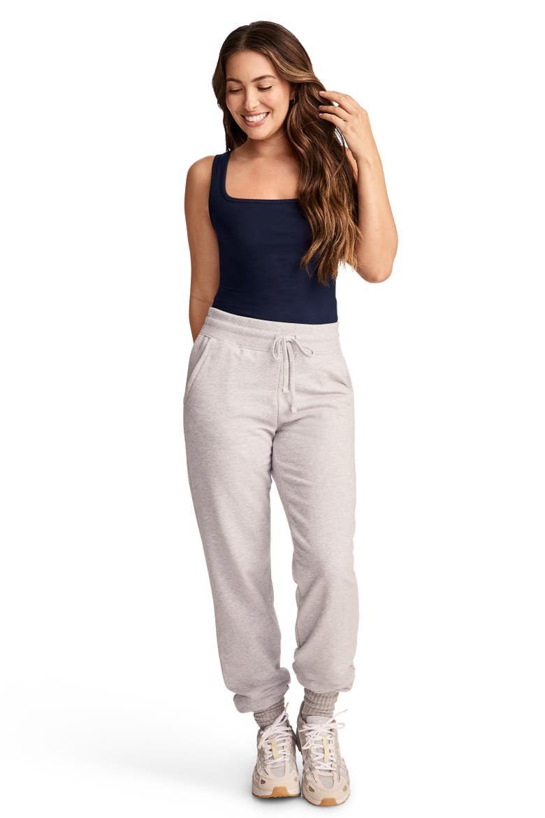 Women's Organic Cotton Stretch Tank Strap Thong Bodysuit, Alternate, color, Jockey Blue