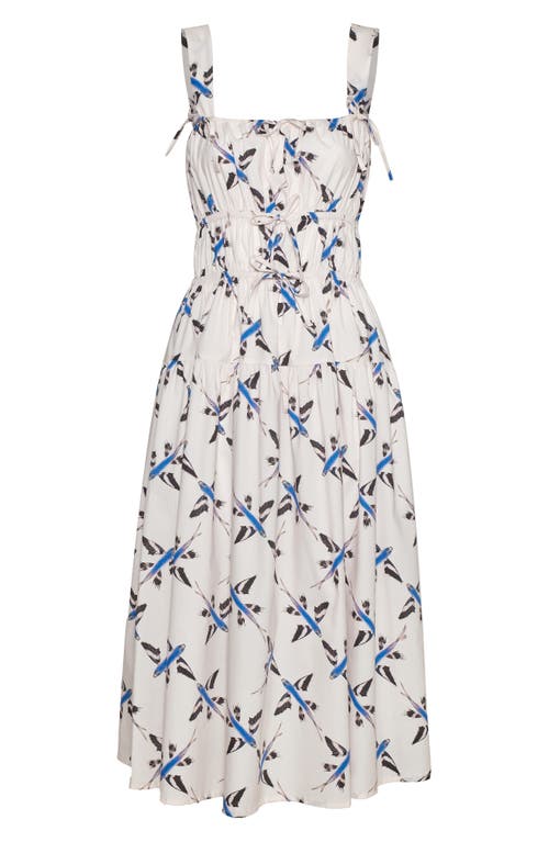 THE LULO PROJECT THE LULO PROJECT BAHIA TIE SLEEVELESS MIDI DRESS 