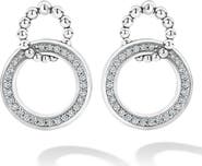 LAGOS Enso Caviar Diamond Circle Drop Earrings